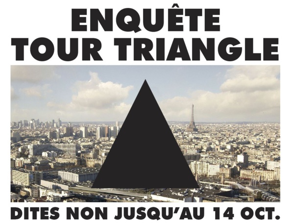 Plus que 3 jours pour réagir à l’enquête publique de la Tour Triangle à la Mairie du 15e !