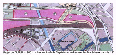 C'était le bon temps : avant 2001 l'APUR avait fait des propositions intéressantes pour requalifier le Nord du 19ème. Depuis, tout a été abandonné au profit de choix fumeux.