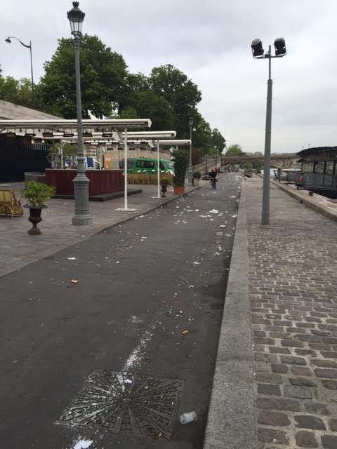 Lendemains de beuveries festivo-vivrensemblistes sous le pont Alexandre III